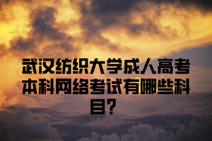 武汉纺织大学成人高考本科网络考试有哪些科目？