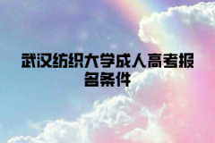 武汉纺织大学成人高考报名条件有哪些？